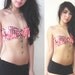 SALE Vintage Swim Wear 1980s Upcycled Fabric Bathing Bandeau Bra Top XS S