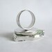 ring - triangular lime green magnesite, adjustable
