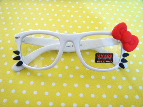 iCat Sunglasses (White/Red)