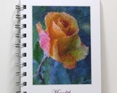 Yellow Rose Journal Spiral Notebook Diary Sketch Book - Personalized With Your Name