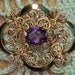 REDUCED - WINARD Gold Filled Amethyst Brooch (B-3-6)