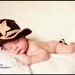 Baby Cowboy Hat and Boots Chocolate Brown And Tan Newborn and beyond