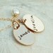 Personalized Necklace - Gold Filled Mothers Necklace - Handstamped Names - Custom Engraved