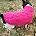Hand Knit Turtleneck Cabled Dog Sweater