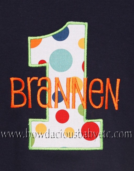 Personalized Birthday Boy Shirt, Monogrammed, Appliqued Number, Girl or Boy Custom Fabric Choices and Colors, Shirt, Tank, Onesie, Romper