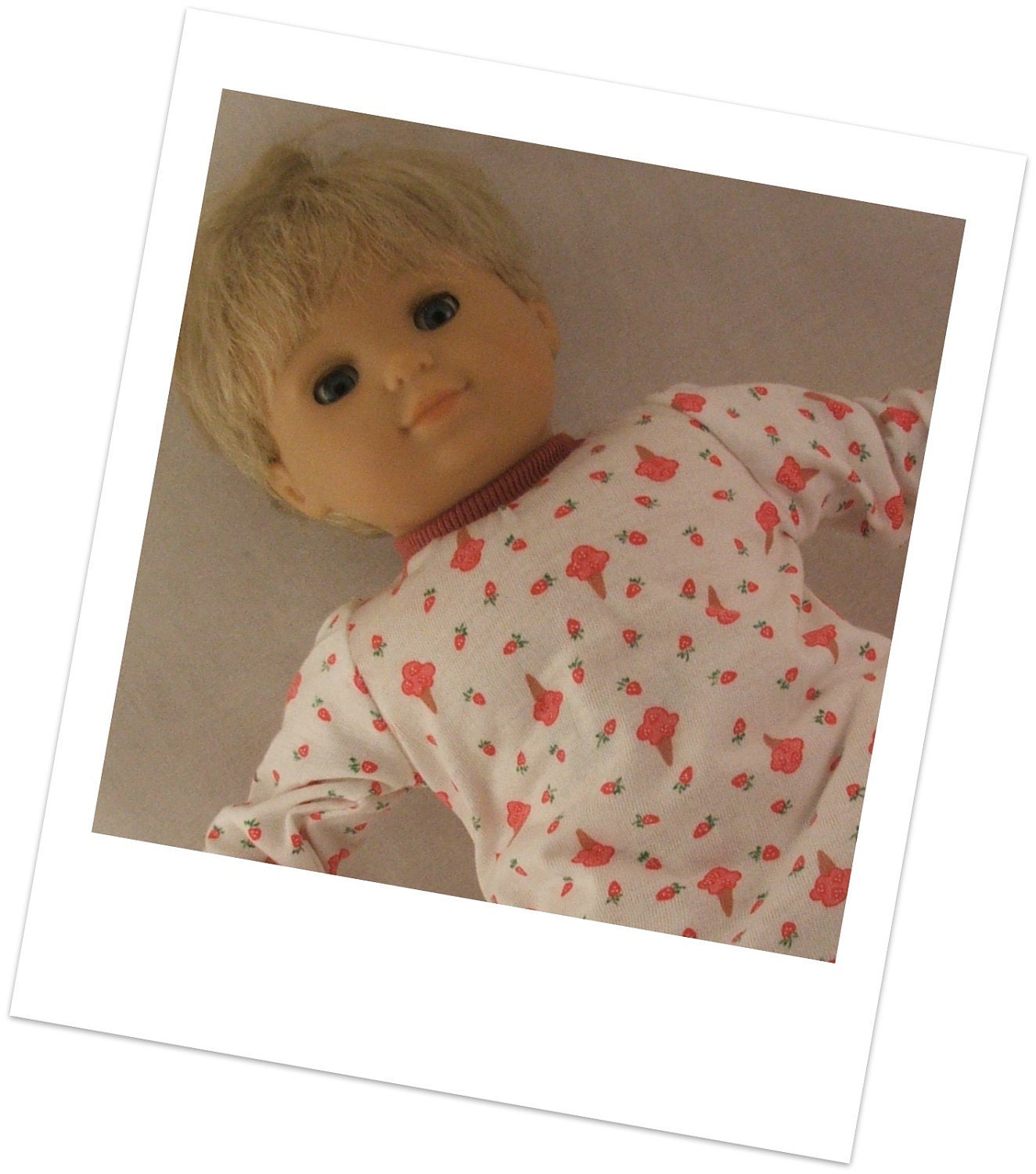 Pink Ice-cream Cone Nightshirt and booties for Bitty Twins