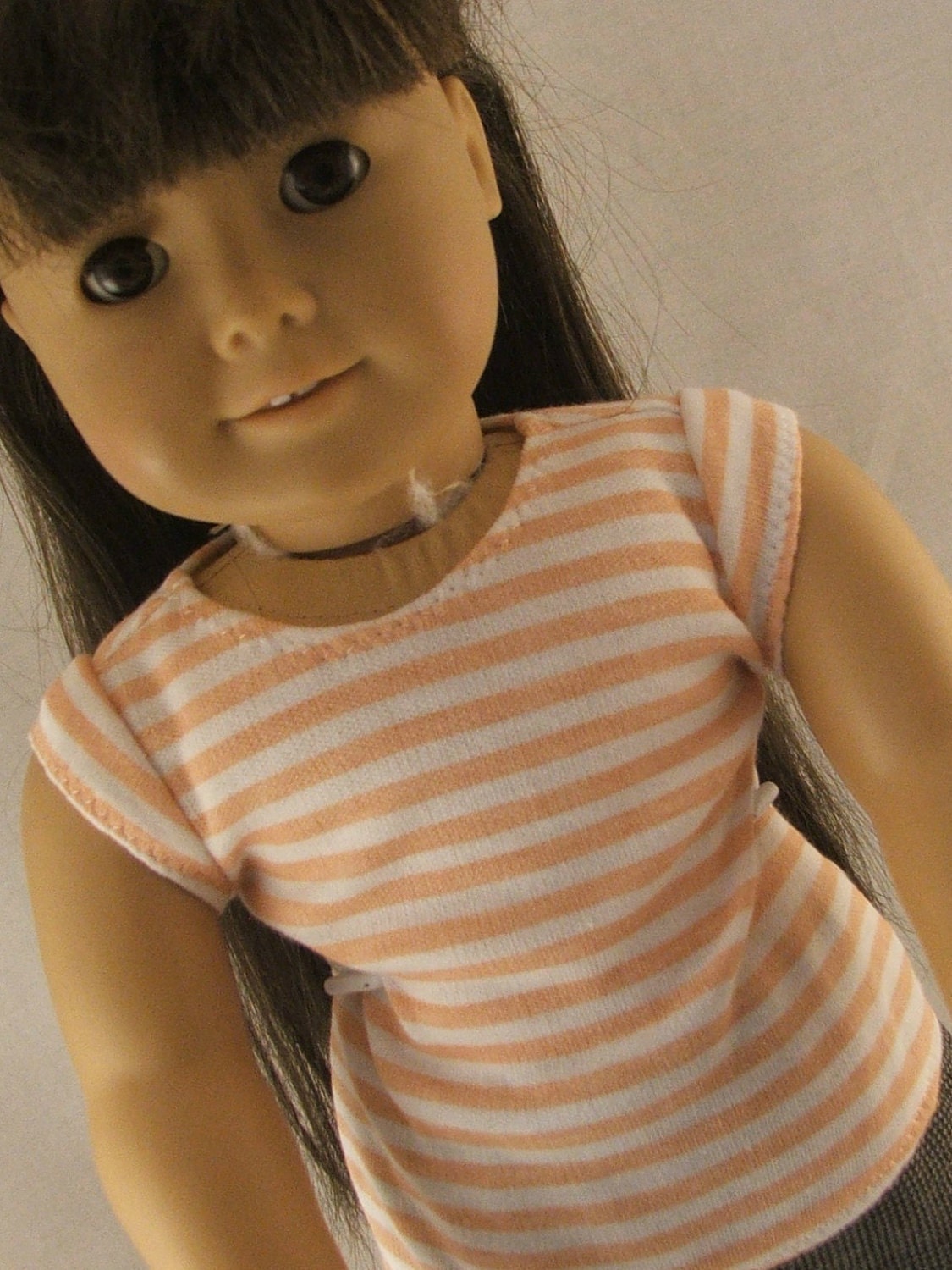 Peaches'n  Cream Tshirt and Black Skirt fits American Girl Dolls