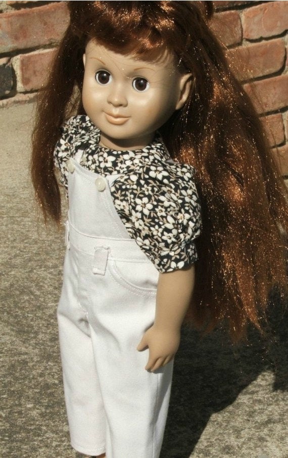 Overalls and Garden Blouse fits American girl doll