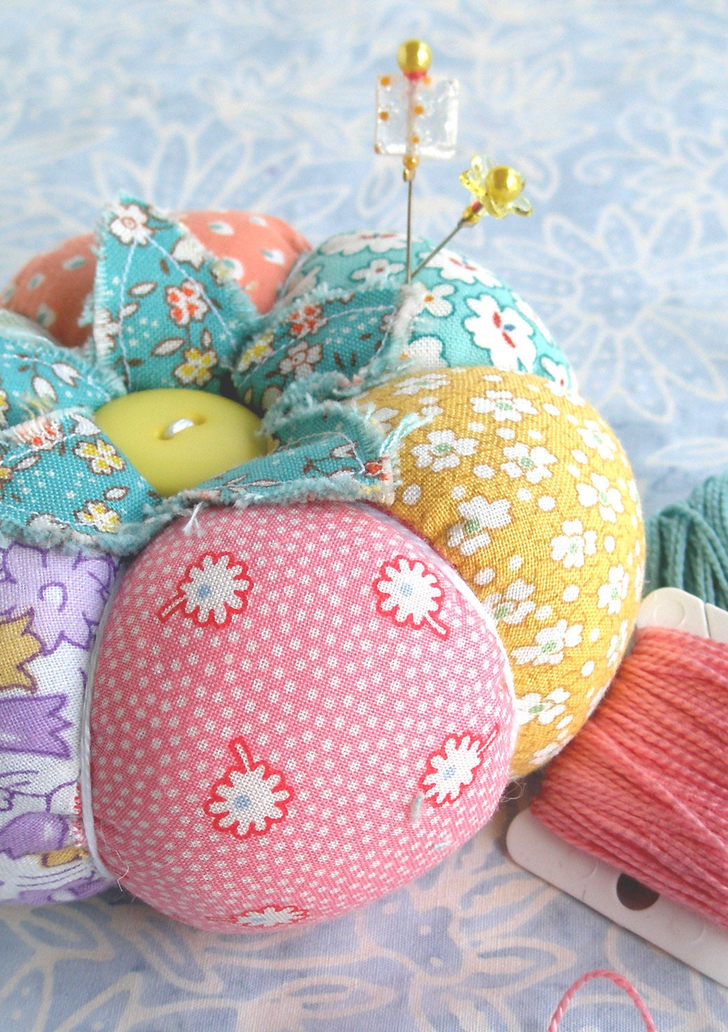 1930's Inspired Patchwork Tomato Pincushion