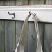 Chippy Paint Coat Rack with 3 Hooks