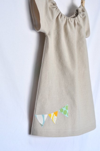 Bunting Applique Peasant Dress