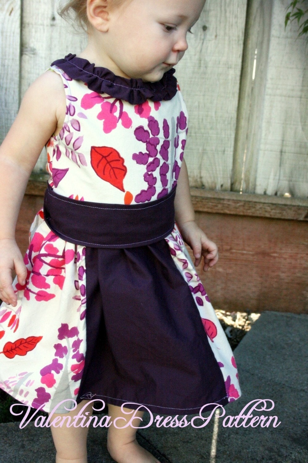 Valentina Girls Dress Pattern PDF 6 months-8