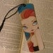 Rainbow mermaid bookmark- Hand crafted laminated goth fantasy art bookmark with tassel.