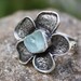 Aquamarine flower ring