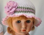 Childs Hat, Cotton Summer Hat  in size 1 to 2 Years or 3 to 8 Years