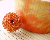 Tie-Dye Duct Tape Rose Ring in Pink, Orange, and Yellow