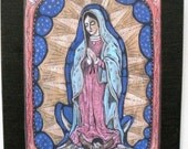 Mother's Day religious gift Our Lady of Guadalupe Retablo