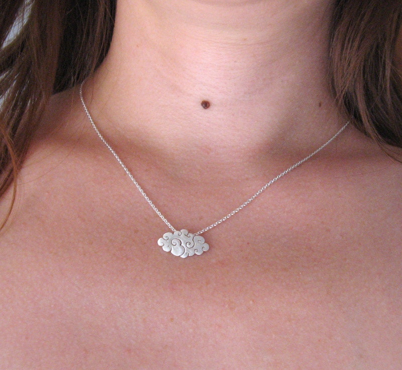 Sterling silver - Cloud necklace - Small