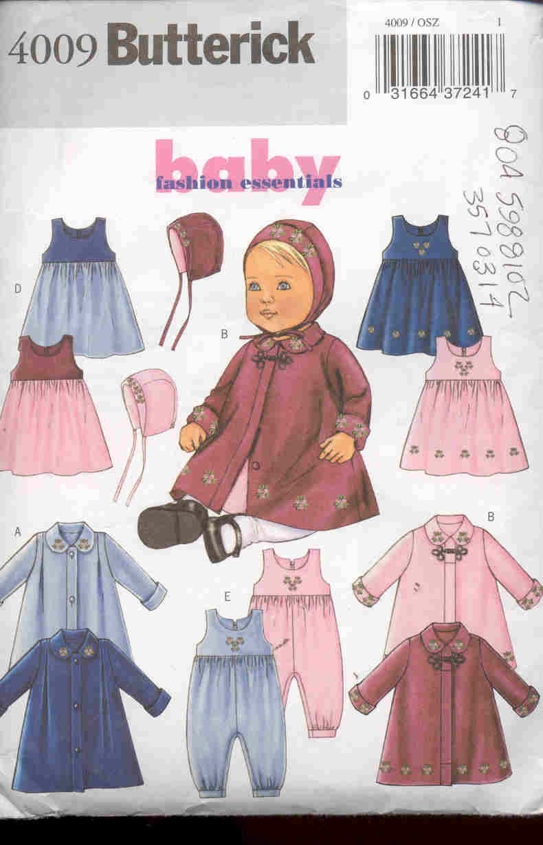 Butterick 4009 Wardrobe pattern for baby girl-fashion essentials