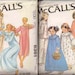 McCalls 6361 and 6362 Matching Vintage mother daughter sleepwear patterns
