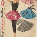 Simplicity 1357 Vintage 1950s Poodle Skirt Apron pattern with appliques