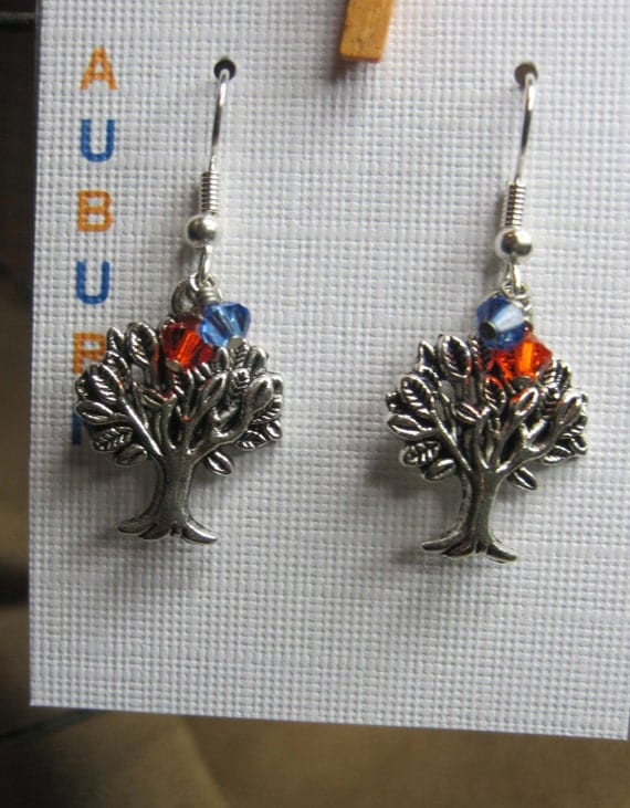 Auburn Toomer's Corner Tree Earrings