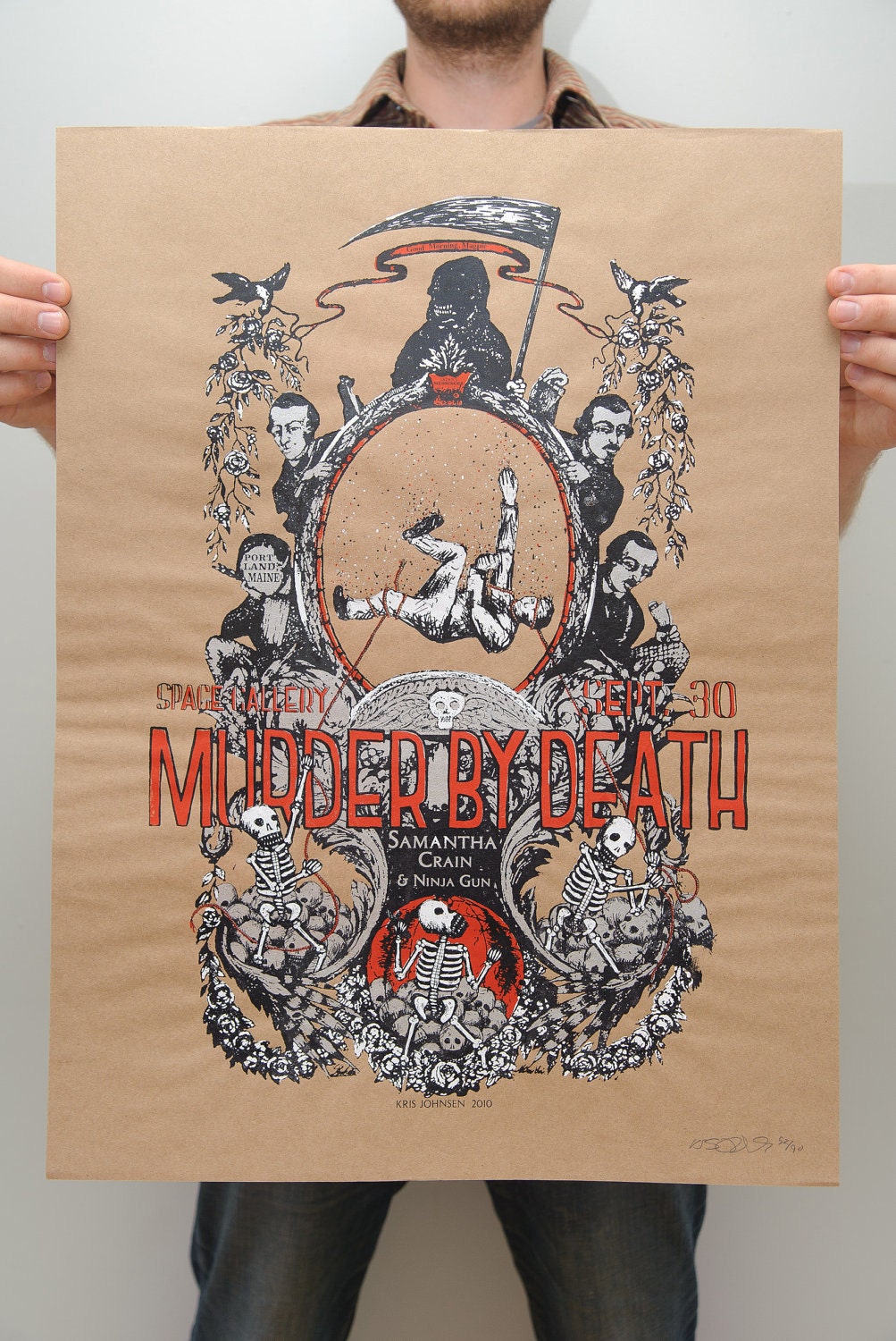 Murder By Death Screen Printed Gig Poster