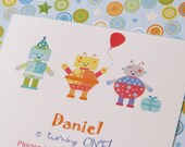 Cute Robot Party Invitations Il_170x135