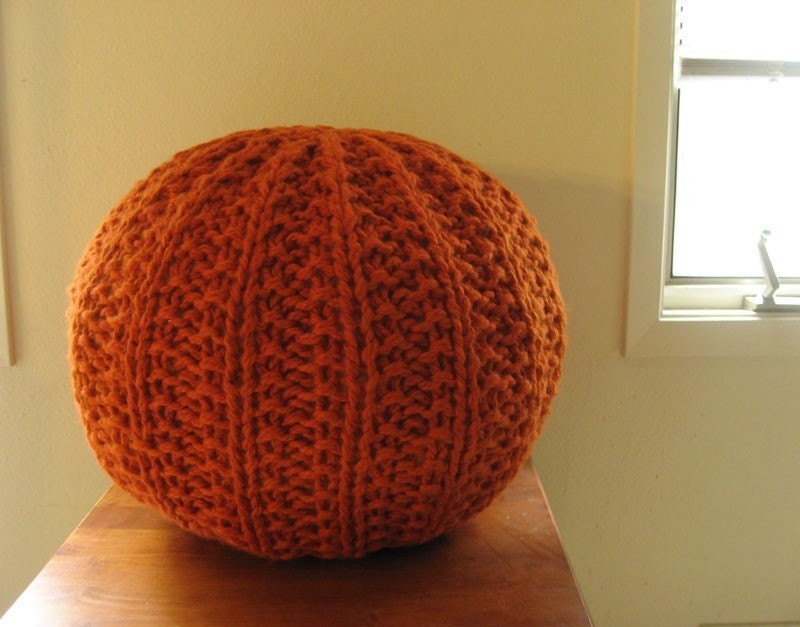 Extra large knit pouf - stuff it yourself kit