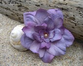 Shabby Chic Lavender Purple Flower Hair Clip-Wedding Hair, Violet, Bridesmaid Hair, Beach Weddings, Spring Summer Weddings, Rustic