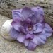 Shabby Chic Lavender Purple Flower Hair Clip-Wedding Hair, Violet, Bridesmaid Hair, Beach Weddings, Spring Summer Weddings, Rustic