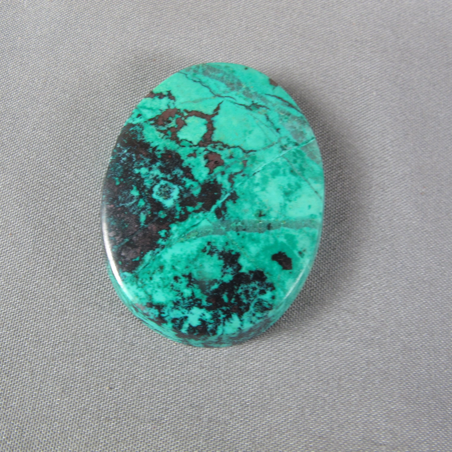 Sonora Sunrise Cabochon Chrysocolla, Cuprite Designer Cabochon