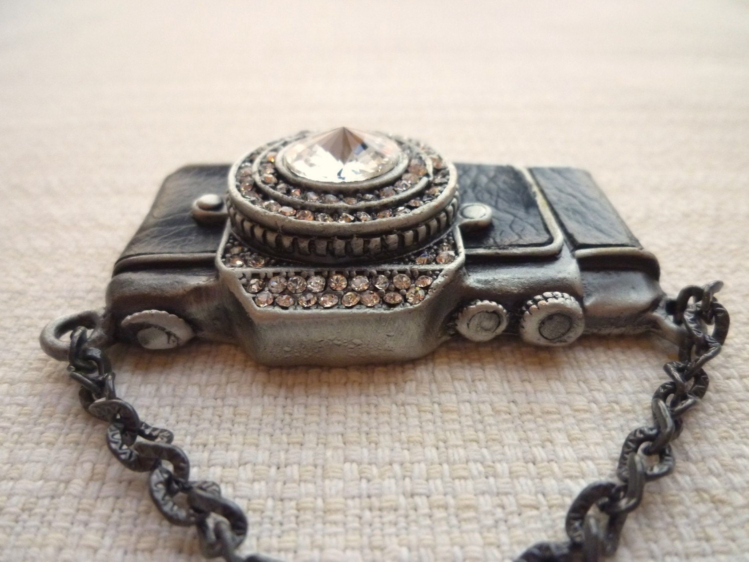 Crystal Camera Necklace