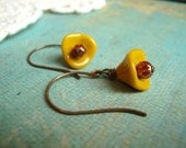 Yellow Bud Earrings