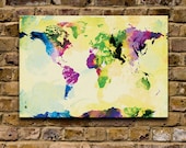 One Colourful World (yellow version) - 12x18 Canvas Print