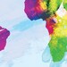 One Colourful World (blue version) - 18x24 Canvas Print