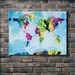 One Colourful World (blue version) - 18x24 Canvas Print