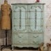 RESERVED FOR ASHLEY Vintage Painted Cottage Shabby Aqua Chic Dresser CH133