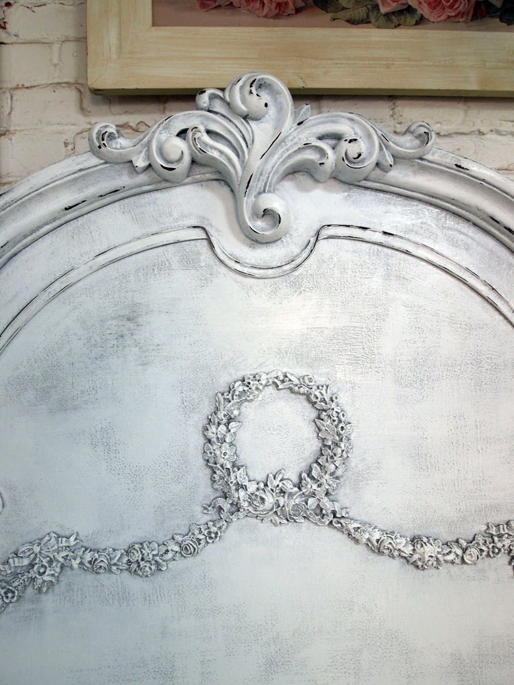 Painted Cottage Shabby Grey King Romance Bed Eastern or California King