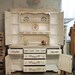 Painted Cottage Chic Shabby Tea Stained Farmhouse China CabinetCC283