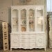 RESERVEAngelikiPainted Cottage Romantic Shabby White Vintage French China Cabinet CC285