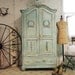 Painted Cottage Chic Shabby Aqua Romantic Armoire AM239