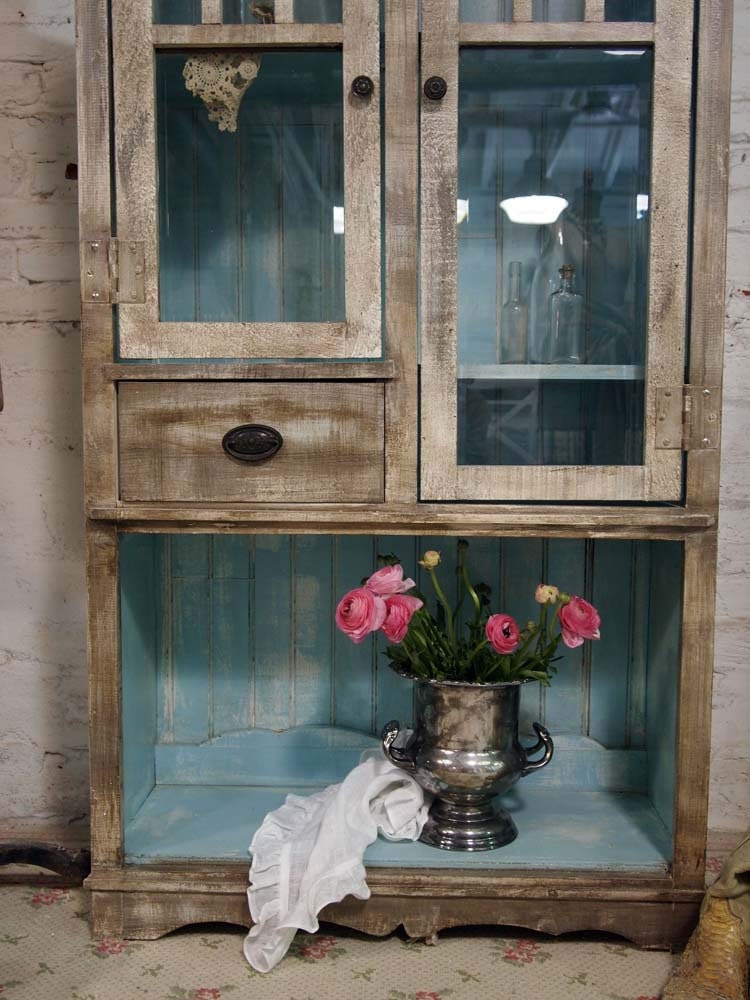 Painted Cottage Chic Shabby Hand Made Farmhouse Cabinet CC328