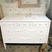 RESERVERomyPainted Cottage Chic Shabby White Romantic Dresser DR362