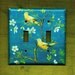 Oversized 4.5" x 4.5" Yellow Birds Double Switchplate cover