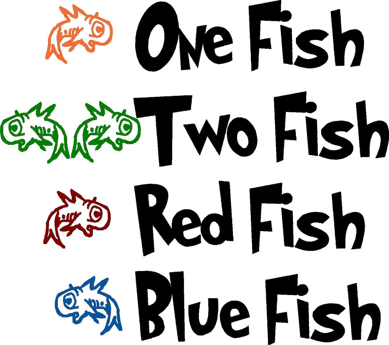 clip art one fish two fish - photo #28