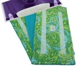 3 Wet Jet Pads - Swifters - Reusable Washable for WetJets - Paisley Green