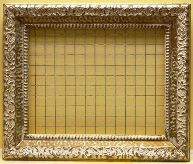 Antique White and Gold Gesso Jewelry Frame