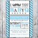 Little Man Mustache Baby Shower Insert Card for Registry or Book Request - Matching Invitation Available