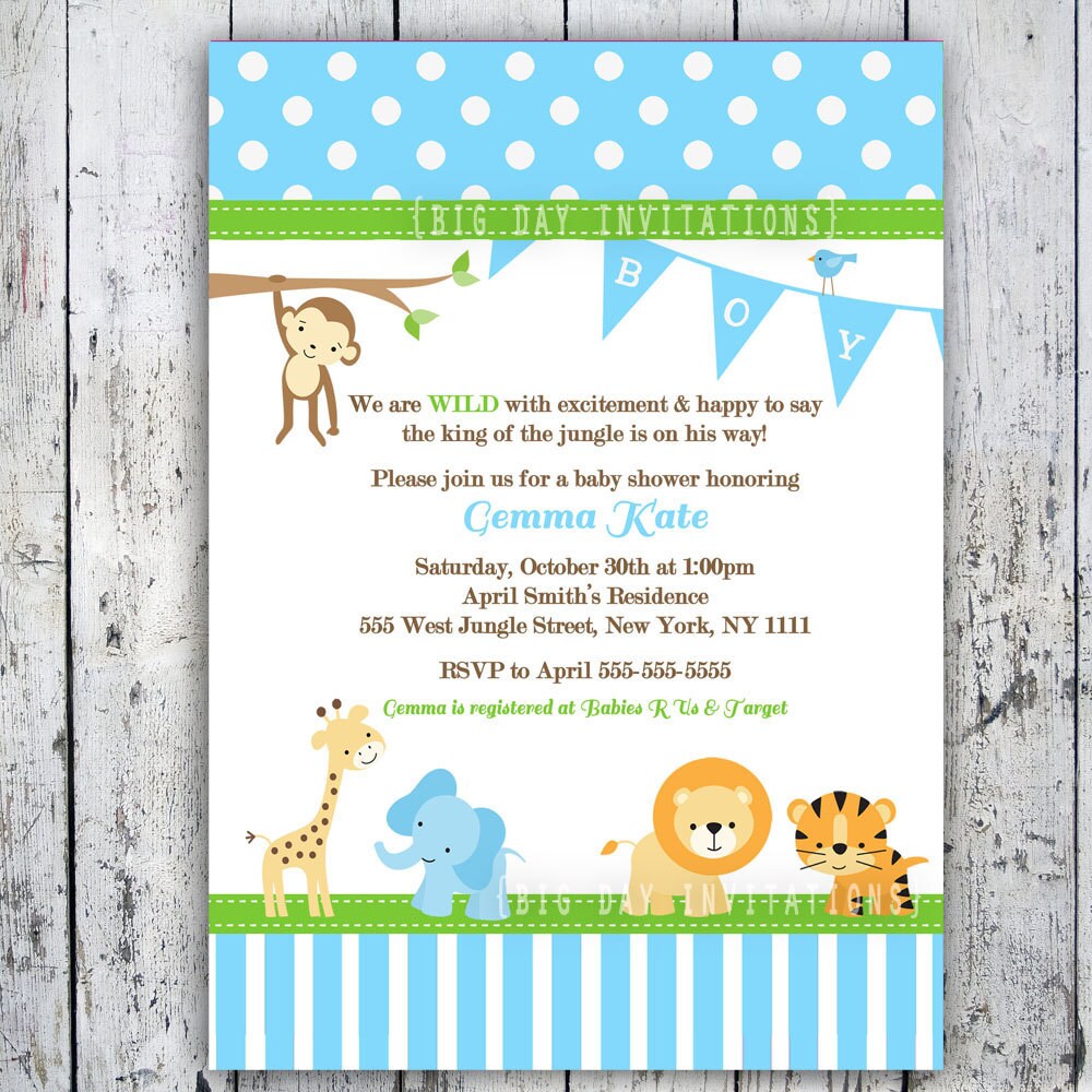 Free Printable Baby Shower Invitations Safari  www.proteckmachinery 